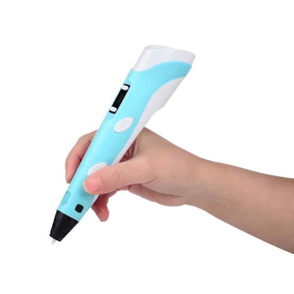 Blå malerpen Etui Kompatibelt med Holdere til 3D Print Filament Refill Pack og USB Kabel til 3D Print Pen