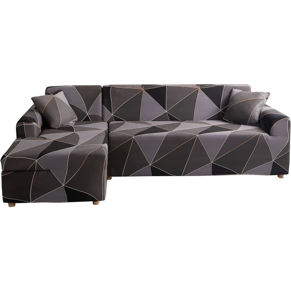 Joustava kulmasohvan cover, sohvan cover L-muotoinen universal cover (3 istuttava + 3 istuttava, d)