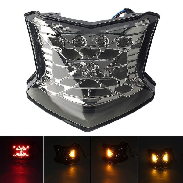 Integrert LED-baklykt for motorsykkel, bremselys og blinklys, kompatibel med Z650 Z900 Ninja 650 ABS 2017