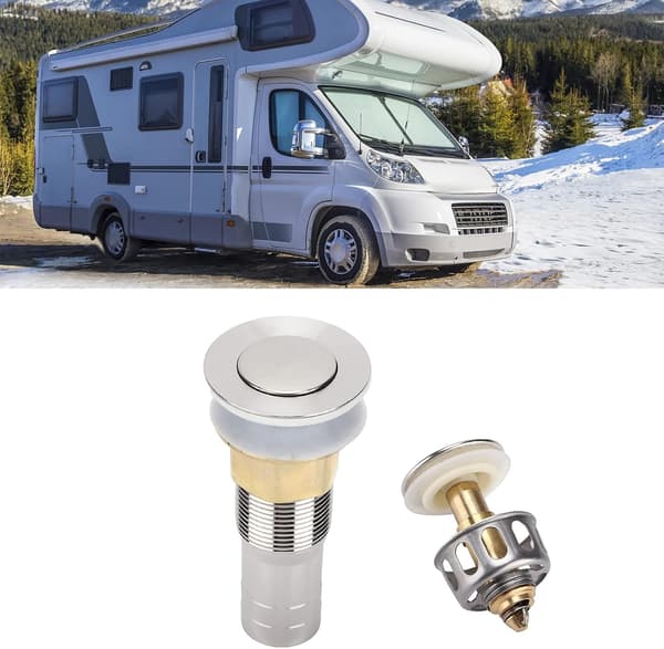 Studsmåtte Gulvafløb med 304 Rustfrit Stål Anti-Tilstopningsprop til Autocamper