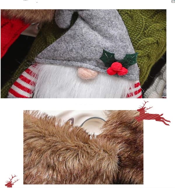1 st julstrumpa stickad tomte strumpa handhängande strumpa