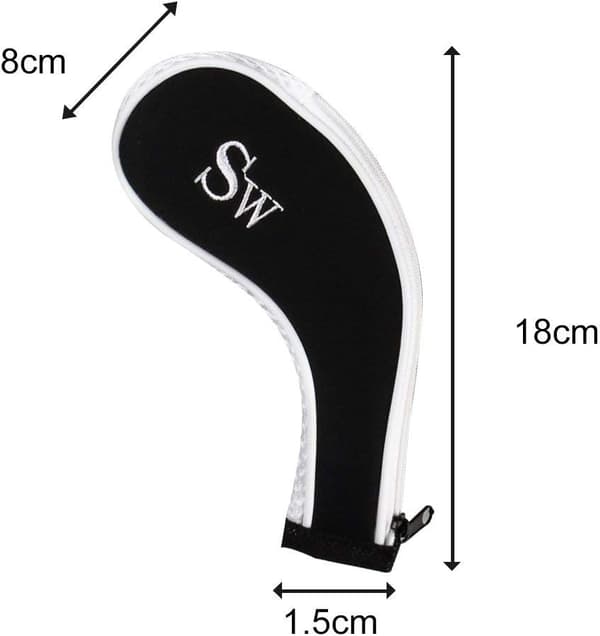 10 stk. tomme golfkøllebeskyttelseshetter med golfhodebeskyttelse