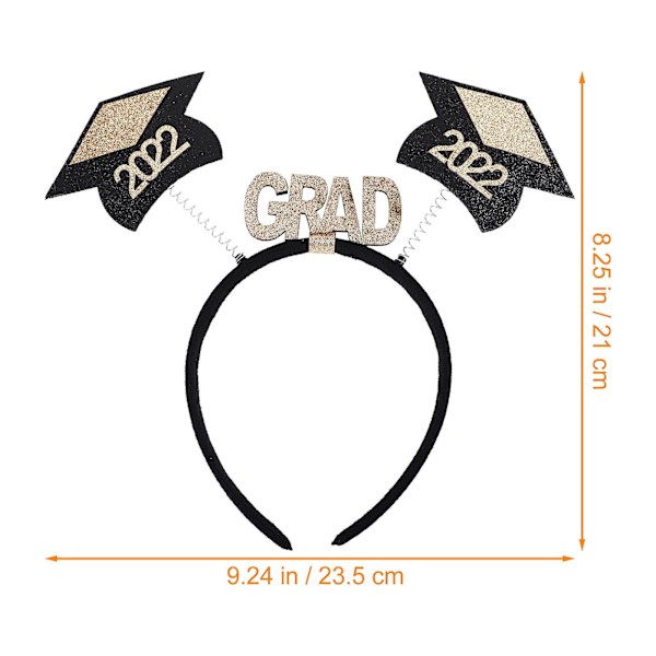 2 stk. Kvastpynt Festrekvisita Hodebånd Fest Hårbånd 2022 Graduation Hodebånd Mini Grad Cap Headba