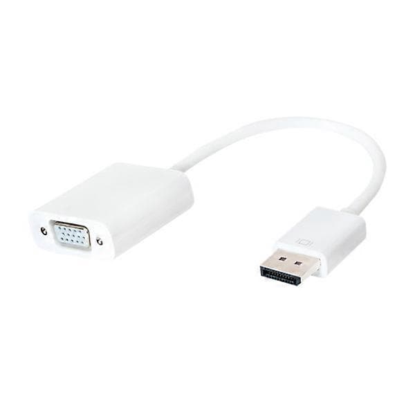 DisplayPort til VGA - Adapter Hvit