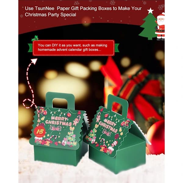 HA~20 st Christmas Gift Boxes, Christmas Eve Apple Boxes, Christmas Candy Boxes, New Festive Gift Packaging