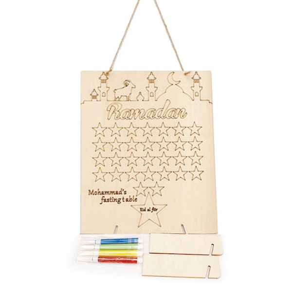 Træ Tælle Ned Kalender DIY Doodle Dekoration med Penne Festartikler
