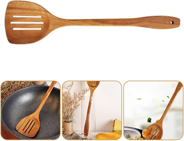 Træspatel, non-stick design og nem at rengøre