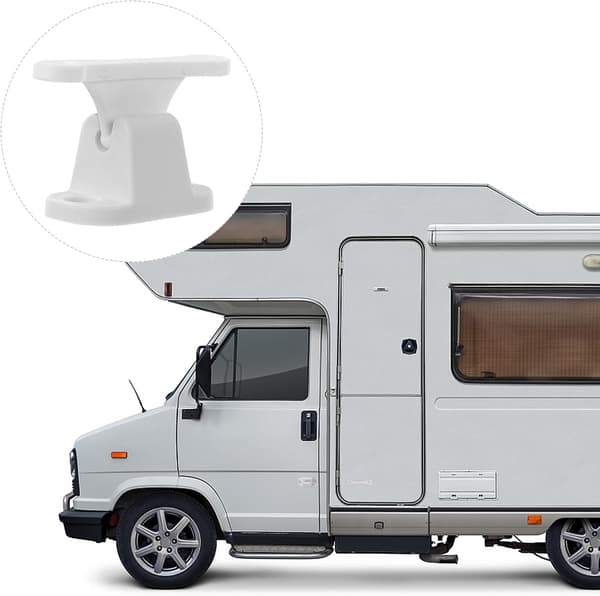 Campingvognsdørlås T-formet 2 stk hvid nylon dørholder stop til autocamper campingvogn trailer