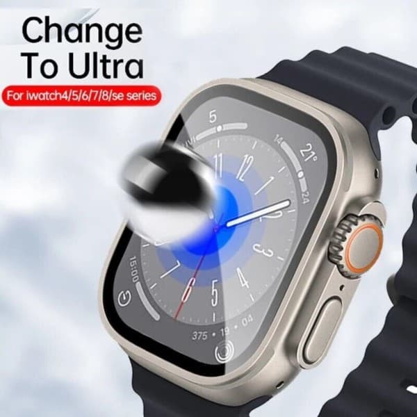 Switch til Ultra Case PC hærdet glas titanium 45MM-45MM titanium 45MM-45MM