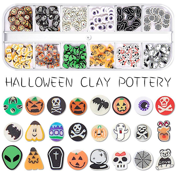 Halloween-kiiltohelmiarkit Hartsi UV-hartsimuottiin Täyte Kynsikoristelu DIY-käsityöt Korujen valmistus Täytevarusteet B