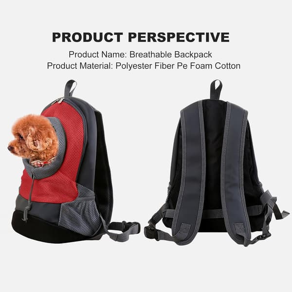 Dog Harness Backpack, Small Puppy Harness, Pet Travel Backpack, M