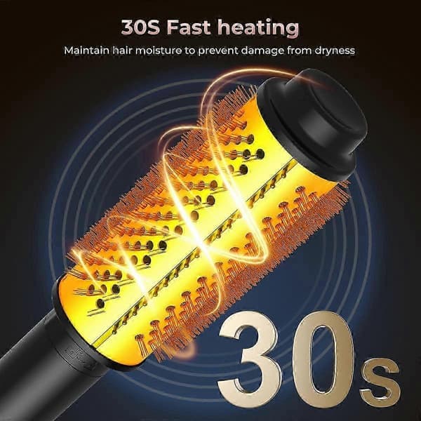 Hot Brush, Ionic Heated Round Brush for Voluminous Hairstyles, Ceramic Ionic Technology Reduces Hair Damage, Fast Heating for Quick Styling