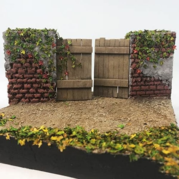 Realistiset Miniatyyrilehdet Simulaatiolehdet DIY Mini-Rautatie-Fairy Garden -Arkkitehtuuri Diorama -Maisema -Maisema