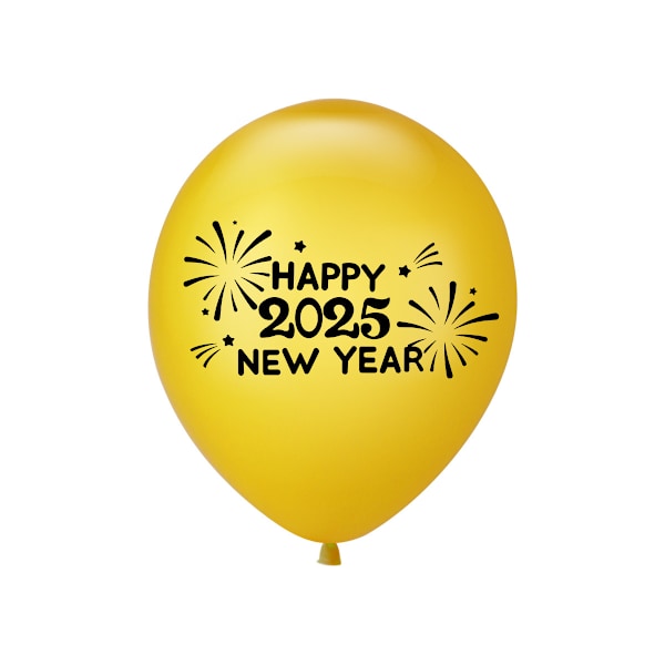 20 stk. Guld Sorte Glædelig Nytår Balloner Nytårsaften Balloner, 2025 Nytår Balloner Nytårsaften Fest Balloner