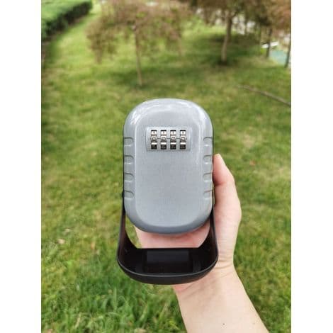Secure Key Box, Large Wall-Mounted Key Lock Box for Indoor and Outdoor Use, 4-Digit Digital Key Code Box