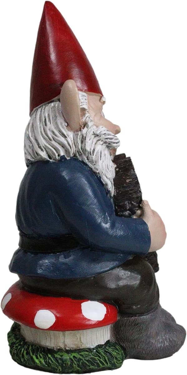 Dverg-nisse skrivebords hagepyntstatue, perfekt hage plen veranda dekorasjon - par nisser hjerter