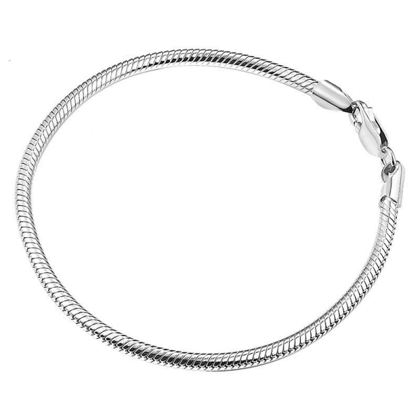 3mm Slangekæde Armbånd til Kvinder Mænd Teen Piger, Charm Armbånd, Fremstillet i Italien