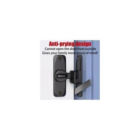 90° Sliding Door Lock - Tilting Zinc Alloy Hook Latch - Enhanced Security for Interior Spaces