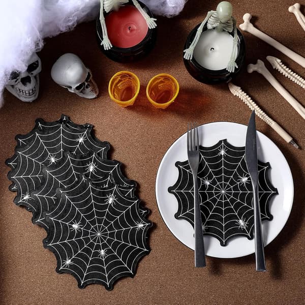 100 stk Halloween serviett bulk 3-lags spindelvevpapir