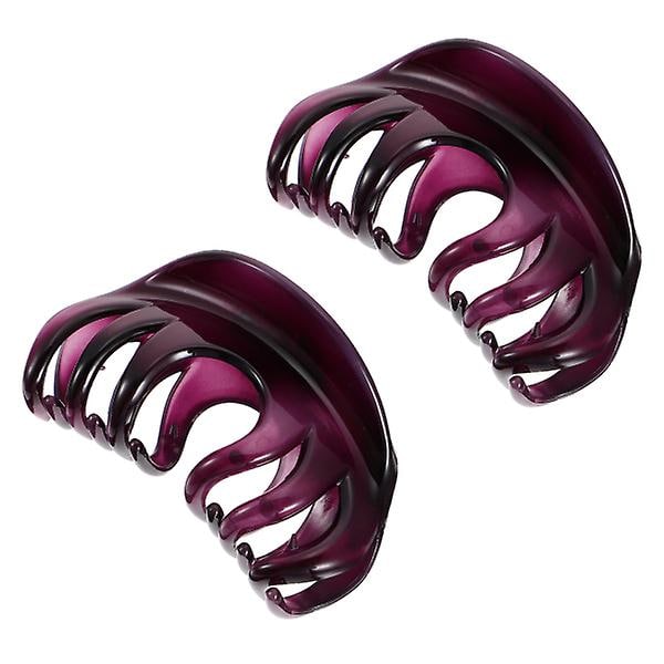 2 stk. Hårklemmer til Kvinder Stor Hårklemme Klips Delikat Akryl Hårkæbeklemmer Lilla 10X6cm