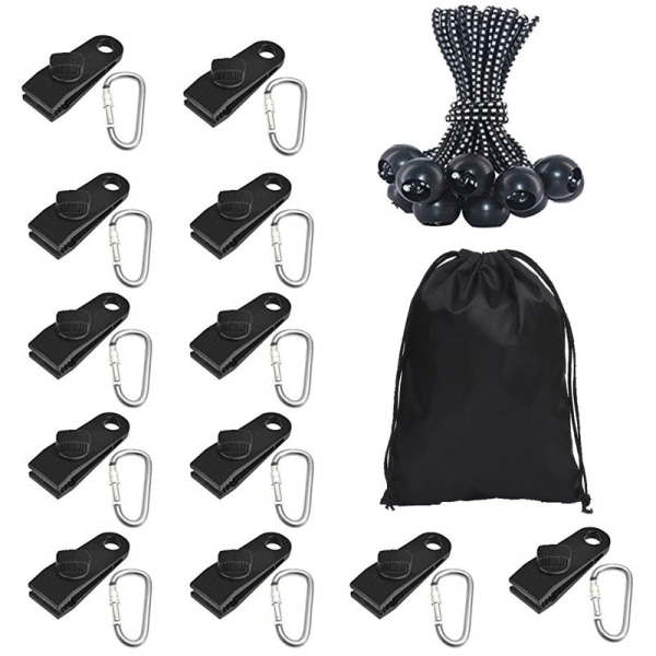 Clips Lock Grip, 36 Pack Tarp Clamps Heavy Duty, Teltfester Clips Holder, Pool Markise Deksel Snor Clips, Bil Deksel Clamp