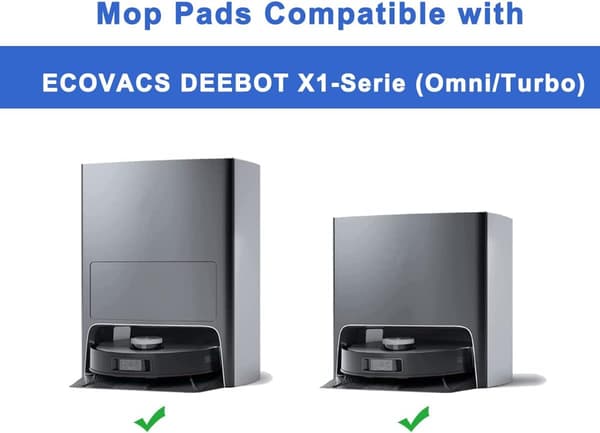 8-pak erstatningsmoppeklude til ECOVACS DEEBOT X1 Omni / X