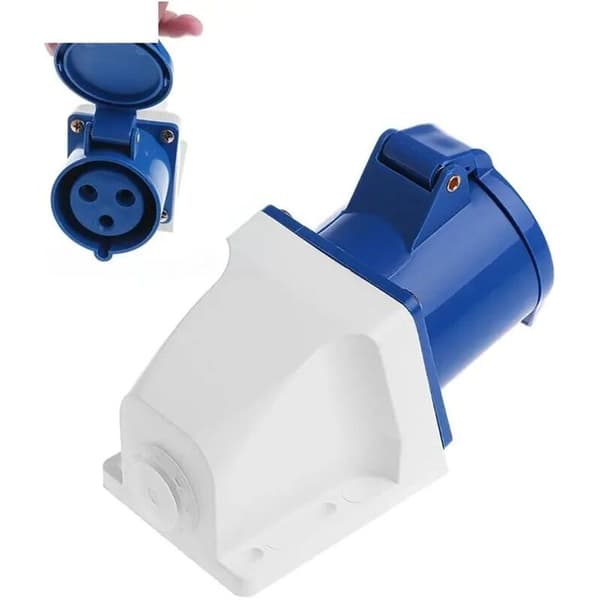 Industrial Socket - 32A, 3-Pin, IP44 Waterproof, 220V-250V, 2P+E, 1 pc