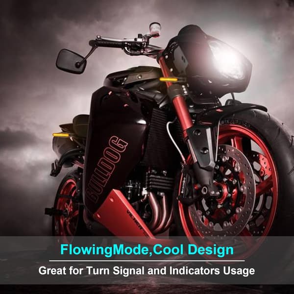 Flydende Blinklys Motorcykel Blinklysindikator Lys 12V 12 LED-pærer