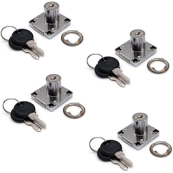 Set med 4 Lås med Nycklar i Zink-Legering för Dörr, Skåp, Låda