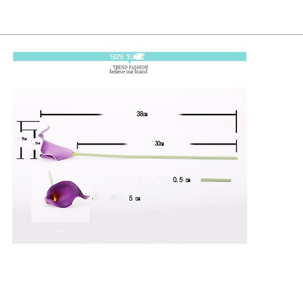 Mini Calla Lily Huang Rui Udenrigshandel Hjem Imitation Blomst Kunstig Blomst Bryllup Calla Lily Bryllupsblomst Kunstig Ægte Touch Latex Blomst Hjem Vi