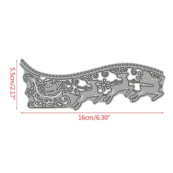Jule-Santa-Elg Metall Klippestans for DIY Scrapbooking Album Papir Kort Mal Stans Embossing Håndverk Dekorasjon