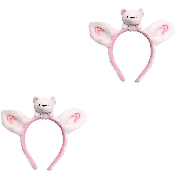 3-pack Polarbjörnsdesign Hårband Kattungeöron Hårband Huvudbonad Håraccessoarer Festfavoriter Tillbehör