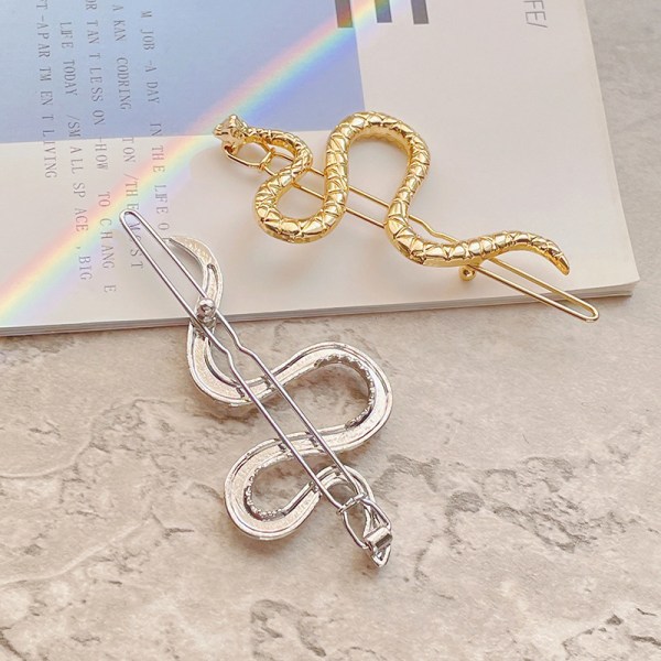 2 PCS Snake Hair Clip Metal Hair Pins Barrettes Hair,Decorative Metal Hair Pins for Women Girls