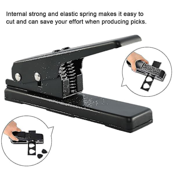 Guitar Pick Punch Set - With 2 Pick Strips & 2 Sandpapers, DIY Pick Maker, Gift for Guitarist