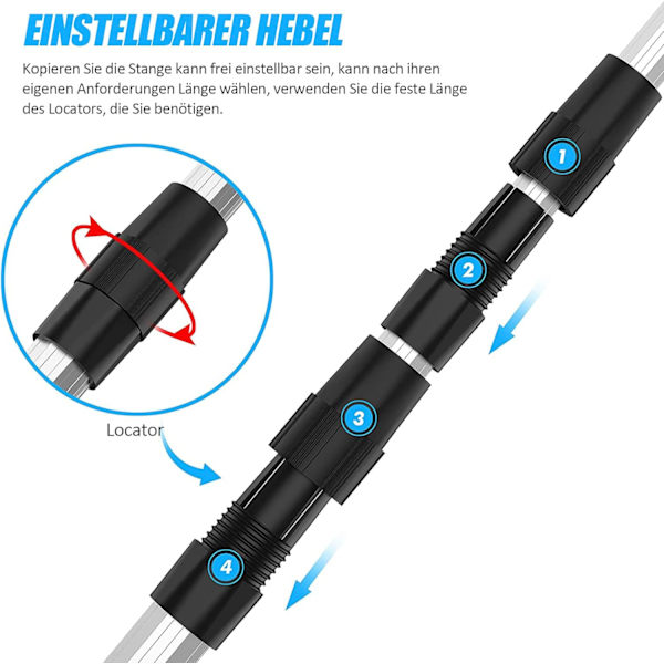 Foldable Fishing Net, 150 cm Long Telescopic Handle, 4-Section Aluminum Alloy Pole/Triangular Nylon Mesh
