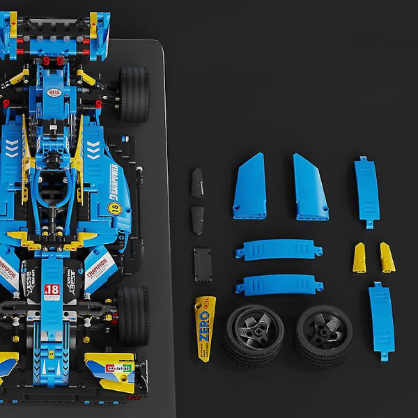 City Super Racing Formel 1 Racing Fjärrstyrd Byggstenmodell Set Byggstenleksaker Pedagogisk Present till Barn Pojkar 1308Pcs