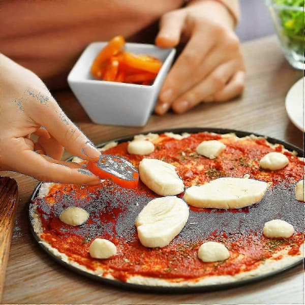 4 X Pizzabrett, non-stick, Pizza & Flammkuchen, Karbonstål, 32 Cm