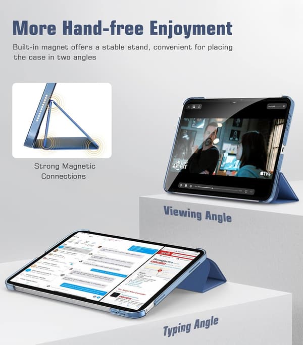 Cover kompatibelt med iPad (A16) 11. generation 11-tommer 2025/iPad 10. generation 10,9-tommer 2022, Abyss Blue