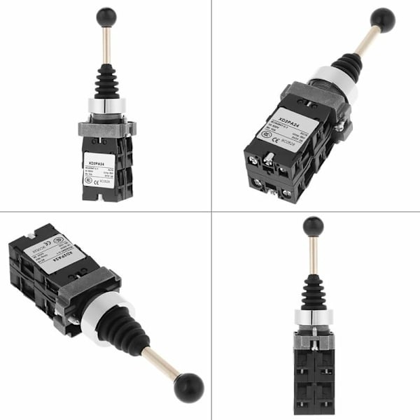 Joystick Switch, Joy Stick Controller 4-Position Spring Return Switch Industrial Replacement Switches Black