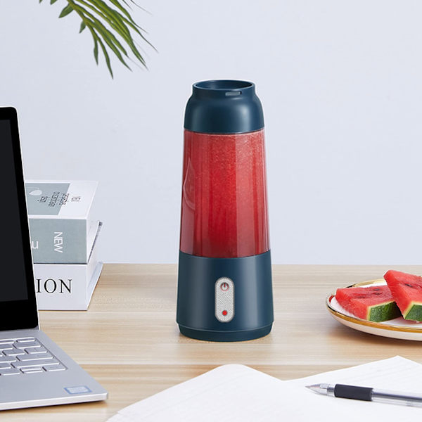 Blenderkopp, 1200mAh Batteri Enkel att Använda Elektrisk Saftkopp 300ML USB Laddning Handhållen för Resor för Hem för Kontor (Mörkgrön)
