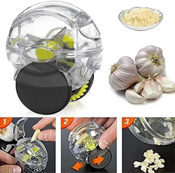 Garlic Press, Slicer, Garlic Crusher, Manual Crusher, Practical for Garlic, Kitchen Utensils