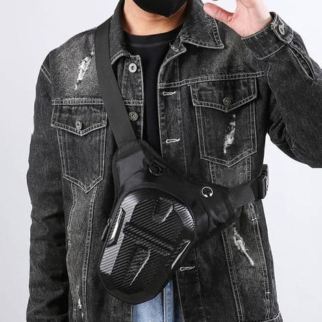 Motorcycle Leg Bag for Men, with Leg Strap, Bag