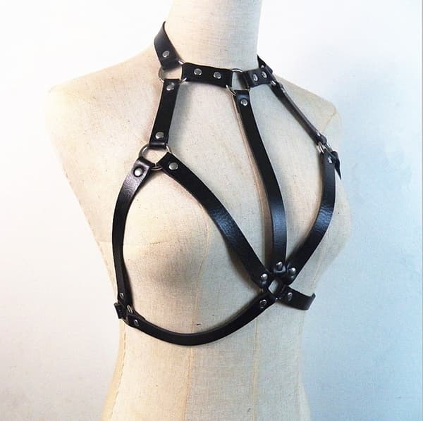 BH-stropp Bodysuit i skinn for kvinner