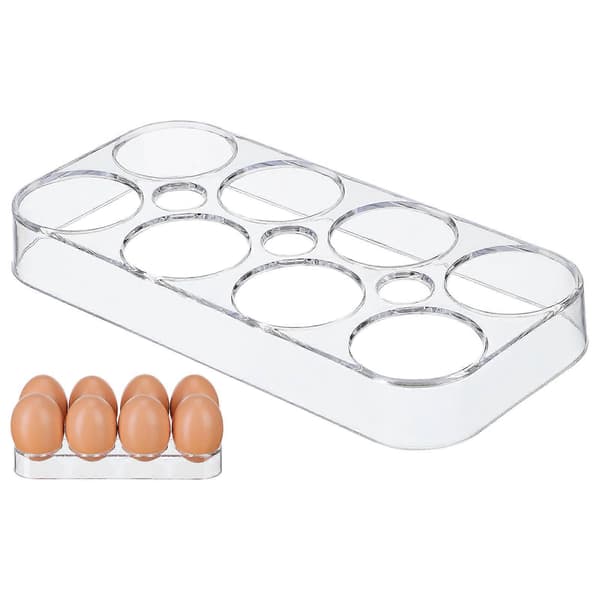 Egg Storage Box for Refrigerator Egg Organizer Rectangular PP Material Refrigerator Compatible 17.5x8.4x2 cm 1-pack