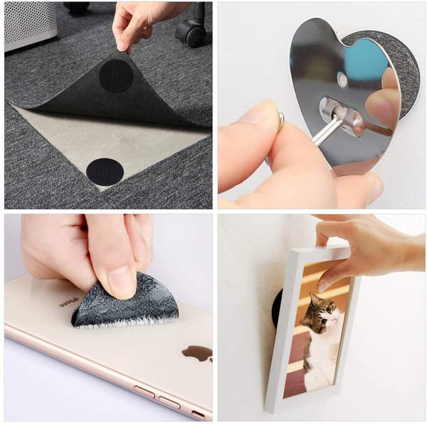 12 stk. selvklæbende tape, 6cmx6cm selvklæbende griptape, dobbelt