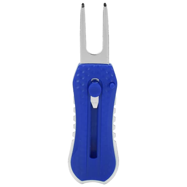 Golf Divot Repair Tool Spring Fork Green Cleaner Training Aid Blue