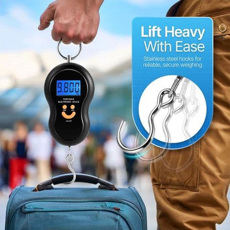 High-precision portable spring balance, portable precision scale, multi-functional mini portable electronic scale