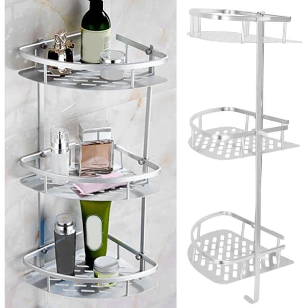 3-Tier Wall Mounted Shower Caddy for Toilet and Kitchen