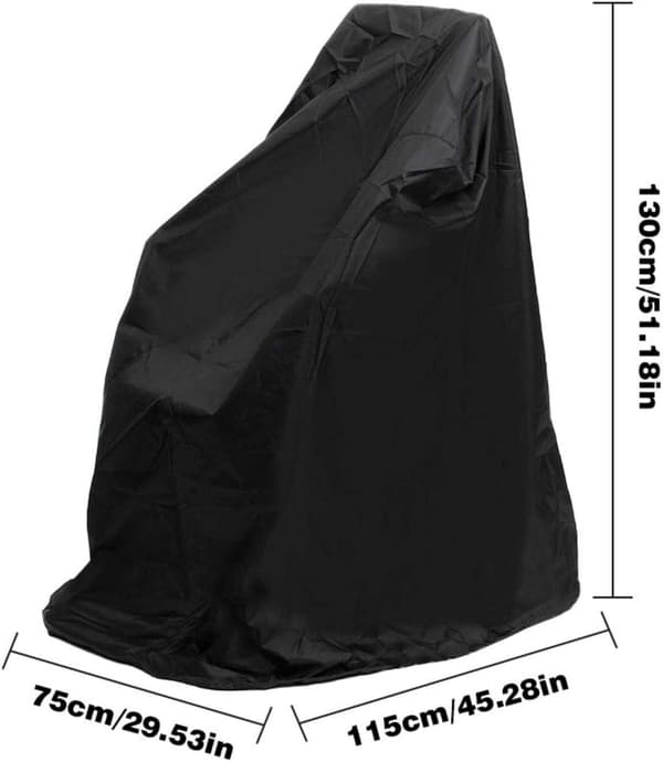 Pyörätuolin suojus, Vedenpitävä pyörätuolin suojus, Pölytiivis