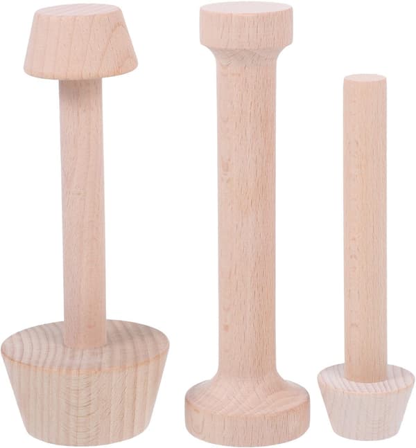 3 stk DIY Æggetærteforme Træ Æggetærteforme Nonstick-belægning Nem Frigørelse Bageforme